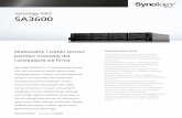 Synology NAS SA3600 · • Kopia zapasowa NAS: Hyper Backup tworzy pełną kopię zapasową danych w lokalnym folderze współdzielonym, na urządzeniu zewnętrznym, innym serwerze