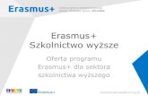 Erasmus+ Szkolnictwo wyższe - ERASMUS PLUS - Program ...€¦ · do programu Erasmus + Program Erasmus+ •2014-2020 Czas trwania •Wszystkie sektory/ Zakres . obszary i formy edukacji