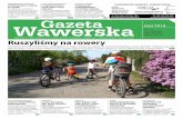 Ruszyliśmy na rowery - Gazeta Wawerskagazetawawerska.pl/wp-content/uploads/2018/05/2018_05_14...permanentnie stoi w nich woda. Ciężko się wyminąć samochoda-mi, łatwo wpaść