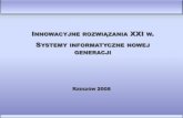 INNOWACYJNE ROZWIĄZANIA XXI Wszpital-nisko.pl/userfile/File/prezentacja.pdfprocesów –w celu usprawnienia zarządzania ochroną zdrowia na poziomie wojewódzkim, powiatowym i lokalnym.