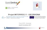 Projet INTERREG V - GEORHENA › sitg › media › sitg › files › agenda › espace-public › ... · 2017-11-29 · • 1 secrétariat à Kehl (DE) • 13 cofinanceurs des 3