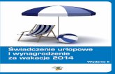 i wynagrodzenie za wakacje 2014 - ebookpoint.plpdf.ebookpoint.pl › e_55cm › e_55cm.pdf · 2014-07-09 · „Świadczenie urlopowe i wynagrodzenie za wakacje 2014” to niezbędnik,