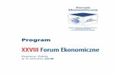 XXVIII Forum Ekonomiczne · 194 Innowacyjna koncepcja zarządzania gminą – nauka, administracja, biznes 195 Polityka Spójności UE po 2020 – perspektywa regionów 197 Jak obronić
