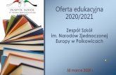 Oferta edukacyjna 2020/2021 · 2020-05-07 · rekrutacja @zs.polkowice.pl tel. 76 746 51 08 Jeśli interesuje Cię świat natury i rządzące nim prawa, jeżeli zależy Ci na dobru