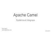 Apache Camel...Co nás čeká Představení Apache Camel Komponenty Camelu Integrační návrhové vzory (EIP) Logování Zpracování vyjímek a chyb Seznamte se - Camel Open-source