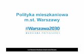 Polityka mieszkaniowa m.st. Warszawyfundacjablisko.pl/wp-content/uploads/2016/11/Debata... · 2016-11-10 · Mieszkania oddawane do użytkowania (średnia za 5 lat) 0 2000 4000 6000