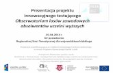 innowacyjnego testującego Obserwatorium losów zawodowych …olza.ahe.lodz.pl › sites › default › files › Prezentacja projektu... · 2014-05-05 · Projekt „Obserwatorium