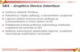 GDI - Graphics Device Interfacepages.mini.pw.edu.pl/~porterj/mossakow/courses/pwsw/... · 2009-01-29 · GDI - Graphics Device Interface Graficzny składnik Windows Pośredniczy między