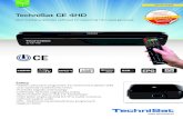 TechniSat CE 4HD - Sat-Team · TechniSat CE 4HD Multimedialny dekoder cyfrowej TV naziemnej HD nowej generacji Zalety · Odbiór cyfrowych programów TV naziemnej w jakości (SD)