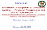 Lecture on Worldwide Development of Unmanned Aviation …itlims-zsis.meil.pw.edu.pl/pomoce/UAV/PL/Wyklad_8_Rozwoj... · 2020-03-29 · Lecture on Worldwide Development of Unmanned