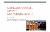 MAMMACARCINOM – UPDATE NIO-KONGRESS 2017nio-kongress.de/wp-content/uploads/2017/02/20170204_Lueck_Mam… · cT1: 11%, cN0: 42% cT1: 26%, cN0: 60% Control therapy Sequenced Concurrent