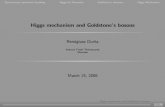 Higgs mechanism and Goldstone's bosonsift.uni.wroc.pl/~rdurka/index/Higgs.pdf · Spontaneous symmetry breaking Higgs for Dummies Goldstone’s theorem Higgs Mechanism We saw what