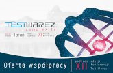 TestWarez2017 oferta sponsorska2017.testwarez.pl/wp-content/uploads/2017/06/TestWarez2017_ofert… · w aplikacji mobilnej Testwarez, we wszystkich materiałach drukowanych, we wszystkich