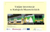 Unijne inwestycje w Kolejach Mazowieckich...2. Zakup 11 nowych, dwukabinowych lokomotyw elektrycznych przeznaczonych do prowadzenia składów poci ągów pasa żerskich zmiennokierunkowych,