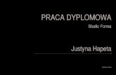 PRACA DYPLOMOWA - studio-forma.edu.pl...158,21° Justyna Hapeta Projekt dyplomowy RZUT OGÓLNY NOWE ŚCIANY WYMIARY Skala 1:50 Data 28.08.2012 Nr rysunku 1.2 UWAGA! Wszystkie wymiary