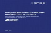 Bezpieczeństwo finansowe małych firm w Polsce · 2019-02-26 · Bezpieczeństwo finansowe małych firm w Polsce edycja 2018. ... ców w zarządzaniu finansami firmy. ... usługi