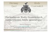 Genealogia Rodu Gosiewskich - The hosted ... Rodu... · Potem szlachta z tej wsi miała nadanie na ziemie pod Zambrowem. Tam teżzostały założone drugie Gosie”Adam Pszczółkowski