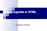 Steganografia w HTML - Instytut Telekomunikacjicygnus.tele.pw.edu.pl/~zkotulsk/seminarium/Steganografia... · 2008-11-07 · najpopularniejszy język wykorzystywany do tworzenia stron