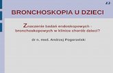 BRONCHOSKOPIA U DZIECI Znaczenie badań endoskopowych … · 2010-05-17 · Bezpieczeństwo badanego podczas bronchoskopii: Chorego należy monitorować pulsoksymetrycznie w czasie