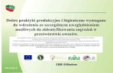 Dobre praktyki produkcyjne i higieniczne wymaganeksow.pl/.../szkolenie/P_Dobre_praktyki_OWOCE_WARZYWA_-higiena.… · Dobre praktyki produkcyjne i higieniczne wymagane do wdrożenia