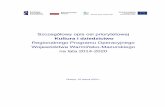 Kultura i dziedzictwo - Fundusze Europejskie · 2020-03-11 · Szczegółowy opis osi priorytetowej Kultura i dziedzictwo Regionalnego Programu Operacyjnego Województwa Warmińsko-Mazurskiego