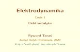 Elektrostatyka Ryszard Tanaśzon8.physd.amu.edu.pl/~tanas/elektrod_01.pdf · 2 Elektrostatyka 2.1 Pole elektryczne 2.1.1 Zasada superpozycji q 1 q 2 q i Q ªadunki ¹ródªa ªadunek