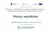 Ramy - World Bankpubdocs.worldbank.org/en/295091498503829246/P-3-Results...Ramy wyników Celine Ferre, Kraków, 6 czerwca 2017 r. Chcemy się dowiedzieć, nie tylko czy „interwencja