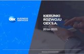 KIERUNKI ROZWOJU OEX S.A.oex.pl/content/uploads/2019/07/Kierunki-rozwoju-Grupy...BPM Business Management and Workflow Software DYWERSYFIKACJA W 2015 roku największy klient ArchiDoc