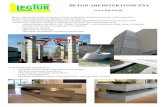 BETON ARCHITEKTONICZNY - LegTurBETON ARCHITEKTONICZNY Beton o lepszych właściwościach niż beton tradycyjny (jednolita struktura, brak pęcherzy), stosowany w budownictwie ogólnym