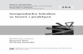 Gospodarka lokalna w teorii i praktyce · Anna Jasińska-Biliczak: Instrumenty samorządu gminnego wspierające ... no-finansowych czynności nadzorczych i finansowych nad samorządami