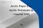 Göran Eklund – CFO Arctic Paper Arctic Paper S.A. wyniki … Documents... · 2020-05-14 · Zawartość 1. Podsumowanie Q1 2020 2. Otoczenie rynkowe 3. Wyniki finansowe 4. Covid-19