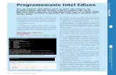 Programowanie Intel Edison - Elektronika Praktyczna · Dobra wiadomość dla programistów jest taka, że na stronie Intela ... Intel XDK IoT Edition. 3. Eclipse. Ja skorzystałem