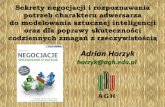 Sekrety negocjacji i rozpoznawania potrzeb charakteru …home.agh.edu.pl/~horzyk/lectures/aas/AH-NegocjacjeInteligencja.pdf · Charakter Powiązany z biochemią i budową mózgu.