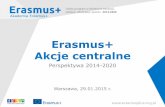 Akademia Erasmus+ · EACEA) w Brukseli. • Projekty centralne programu Erasmus+ są międzynarodowe. • Projekty odpowiadają celom polityk UE w dziedzinie kształcenia, szkolenia,