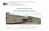 DEKLARACJA ŚRODOWISKOWA ZCOonkologia.szczecin.pl/wp-content/uploads/2013/01... · 2013-01-16 · Deklaracja środowiskowa Zachodniopomorskiego Centrum Onkologii w Szczecinie 3 2.