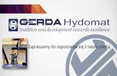 Zapraszamy do zapoznania się z naszą ofertą.bk.wip.pw.edu.pl/.../11/Prezentacja-GERDA-Hydomat.pdf · 1-Lider w produkcji tłoczników ... Pomocnym programem przy projektowaniu