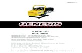 POWER UNIT USER GUIDE - genesisrescue.com€¦ · • All Genesis power units are to operated with Genesis tools only. • These devices intended use is to operate Genesis high pressure