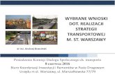 WYBRANE WNIOSKI DOT. REALIZACJI STRATEGII …ngo.um.warszawa.pl/sites/...wnioski_dot.realizacji... · W autobusach Komunikacji Miejskiej Łomianki PKP Intercity - Twoje Linie Kolejowe