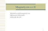 Magnetyzm cz - Warsaw University of Technologymalys.if.pw.edu.pl/w16-Magnetyzm-cz-II.pdf · ramki. 10 Zmienne pole magnetyczne, reguła Lenza Pole Bi wytworzone przez prąd i Zgodnie
