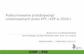 Podsumowanie przedsięwzięć zrealizowanych przez KPC i KSP ... · 5. Konferencja pn. "W jednej drużynie. Zarządzanie różnorodnością w pracy", 23 czerwca 2016 r., współorganizowanaz