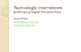 JavaScript, przegląd frameworkówkursy24.eu/public/download/tint/wyklady/tint-w03c-javascript.pdf · Wprowadzenie Tworząc serwis internetowy, nie warto wszystkiego robić samemu