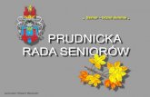 PRUDNICKA RADA SENIORÓW · Prudnicka Rada Seniorów jest społecznym zrzeszeniem przedstawicieli 11 prudnickich organizacji społecznych działających na rzecz osób starszych w