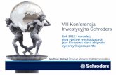 VIII Konferencja Inwestycyjna Schroders€¦ · I Konferencja Inwestycyjna Schroders. Rok 2017 i co dalej; dług rynków wschodzących . jako kluczowa klasa aktywów . dywersyfikująca