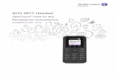 8232 DECT Handset - Alcatel-Lucent Enterprise · следующих элементов: аккумулятор, адаптер постоянного и переменного тока,