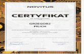 Novrrus CERTYFIKAT NR 32496-NOV/N91 nr syst: …kas-fis.pl/gfx/oferta/Certyfikat_Novitus.pdfNovrrus CERTYFIKAT NR 32496-NOV/N91 nr syst: NS/82 GRZEGORZ PILICH posiada identyfikator