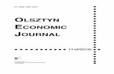 OLSZTYN ECONOMIC JOURNAL · PL ISSN 1897-2721 OLSZTYN ECONOMIC JOURNAL 11 (4/2016) Wydawnictwo Uniwersytetu Warmin´sko-Mazurskiego w Olsztynie