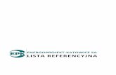 ENERGOPROJEKT-KATOWICE SA LISTA REFERENCYJNAEnspirion Sp. z o.o. Audyt energetyczny przedsiębiorstwa zgodnie ze standardami ustawy o efektywności energetycznej z dnia 20 maja 2016