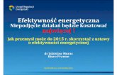 Biale Cert Jachranka 27.09 - TargiEnergii€¦ · Podstawowe dokumentyprawne Ustawa o efektywności energetycznej – z dnia 15 kwietnia 2011 r. (Dz. U. z 2011, Nr 94 poz. 551) Projekt