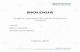 BIOLOGIA - zszgorlice.iap.pl · Biologia w szkole branżowej I stopnia Główny nacisk w nauczaniu biologii w branżowej szkole I stopnia położono na pogłębianie wiedzy związanej