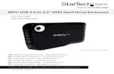 WiFi/ USB 2.0 to 2.5” SATA Hard Drive Enclosuresgcdn.startech.com/005329/media/sets/S2510U2WF... · The S2510U2WF/S2510U2WUKEU WiFi/USB 2.0 to SATA Hard Drive Enclosure is a unique